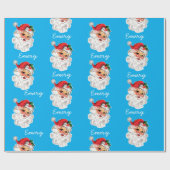 Persoonlijke Kerstman Kerstmis Sinterklaas Kerstca Cadeaupapier (Vlak)