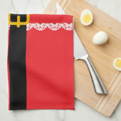 Persoonlijke Kerstman Kerstmis Theedoek (Quarter Fold)