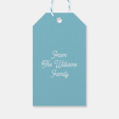 Persoonlijke Kerstman Merry Bright Kerstmis Cadeaulabel (Achterkant)