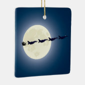 Persoonlijke Kerstman met F-16 Jets Militaire Kers Keramisch Ornament (Rechts)