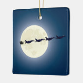 Persoonlijke Kerstman met F-16 Jets Militaire Kers Keramisch Ornament (Links)