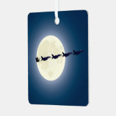 Persoonlijke Kerstman met F-16 Jets Militaire Kers Metalen Ornament (Voorkant links)