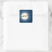 Persoonlijke Kerstman met F-16 Jets Militaire Kers Vierkante Sticker (Tas)