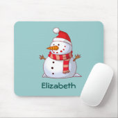 Persoonlijke kerstman met kerstcadeau verkleed in  muismat (Met muis)