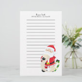 Persoonlijke Kerstman met kerstlijst Briefpapier (Staand voorkant)