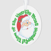 Persoonlijke kerstman met Kinder kerstmis Ornament (voorkant)