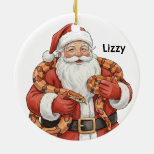 Persoonlijke Kerstman met maislang Keramisch Ornament