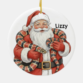 Persoonlijke Kerstman met melkslang Keramisch Ornament