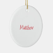 Persoonlijke kerstman met sterren GELOVEN Keramisch Ornament (Rechts)