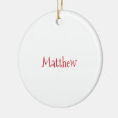 Persoonlijke kerstman met sterren GELOVEN Keramisch Ornament (Links)