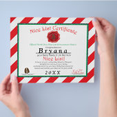 Persoonlijke Kerstman NICE LIST CERTIFICAAT Flyer (Hand)