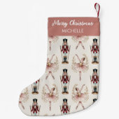 Persoonlijke Kerstman Notenkraker & Ballerina Kleine Kerstsok (Achterkant)
