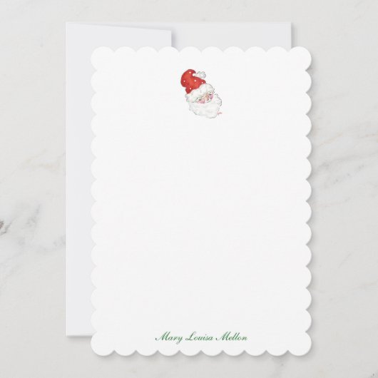 Persoonlijke kerstman-notities kaart (Voorkant)