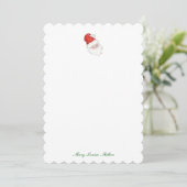 Persoonlijke kerstman-notities kaart (Staand voorkant)