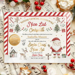 Persoonlijke Kerstman Officiële Nice List Certific
