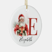 Persoonlijke Kerstman Ornament – Aangepaste Naam K (Rechts)