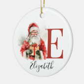 Persoonlijke Kerstman Ornament – Aangepaste Naam K (Links)