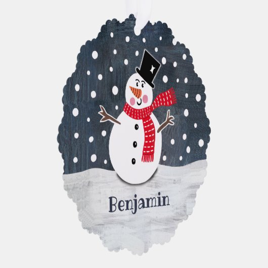 Persoonlijke kerstman ornament kaart (Rechts)