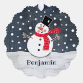 Persoonlijke kerstman ornament kaart (Voorkant)