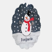 Persoonlijke kerstman ornament kaart (Rechts)