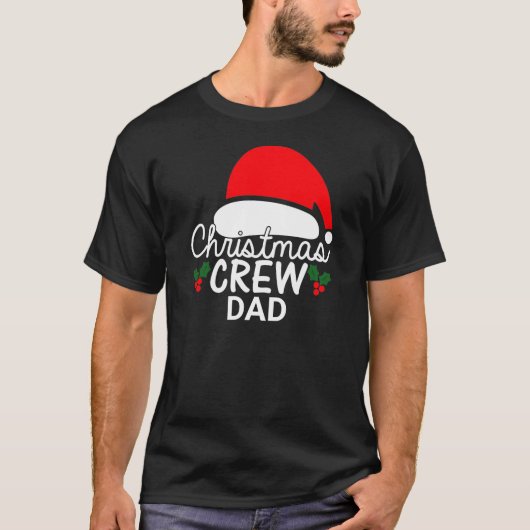 Persoonlijke kerstman Pap Santa Hat Familie T-shirt (Voorkant)