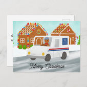 Persoonlijke Kerstman Postbode Postkantoor Briefkaart (Voorkant / Achterkant)