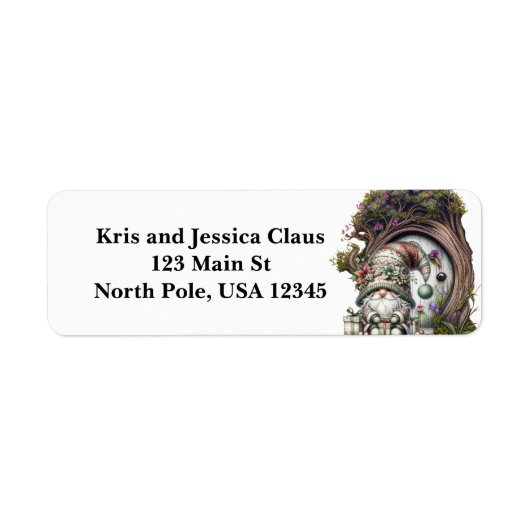 Persoonlijke kerstman retouradreslabels etiket (Voorkant)
