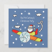 Persoonlijke Kerstman Sinterklaas Vliegtuig Kaart (Voorkant)