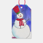 Persoonlijke Kerstman Sneeuwman Cadeaulabel (Achterkant)