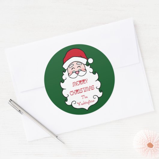 Persoonlijke Kerstman Sticker (Envelop)