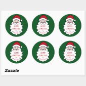 Persoonlijke Kerstman Sticker (Vel)