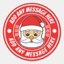 Persoonlijke Kerstman Sticker Labels