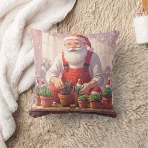 Persoonlijke Kerstman Tuinier Succulent Kerstmis Kussen