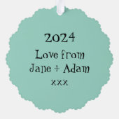 Persoonlijke Kerstman van Gemberkoek Ornament Kaart (Achterkant)