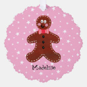 Persoonlijke Kerstman van Gemberkoek Ornament Kaart (Voorkant)