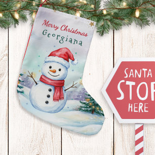 Persoonlijke Kerstman van kinderen Cute Sneeuwman Kleine Kerstsok