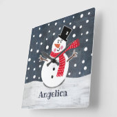 Persoonlijke kerstman vierkante klok (Hoek)