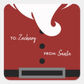 Persoonlijke Kerstman Vierkante Sticker (Voorkant)