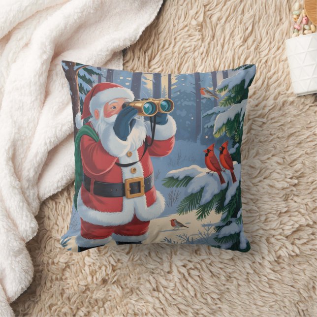 Persoonlijke Kerstman Vogelaar Kerstmis Kussen (Deken)