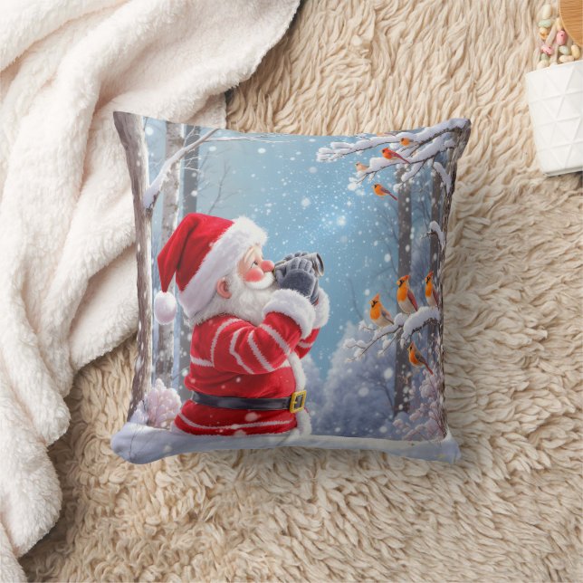 Persoonlijke Kerstman Vogelaar Kerstmis Kussen (Deken)