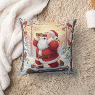 Persoonlijke Kerstman Vogelaar Kerstmis Kussen
