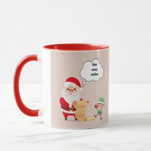 Persoonlijke Kerstman Wenslijst Kerstmug Mok (Links)