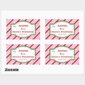 Persoonlijke kerstman werkplaats cadeautag sticker (Vel)
