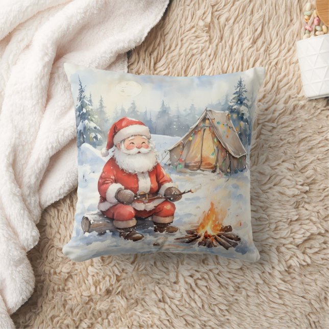 Persoonlijke Kerstman Winter Kamperen Kerstmis Kussen (Deken)