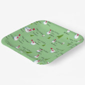 Persoonlijke kerstmannen papieren bordje (Gebogen)