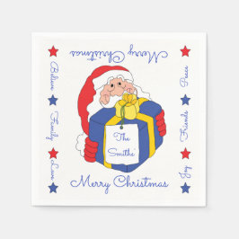 Persoonlijke Kerstmijdappen "Kerstman" Servet