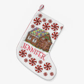 Persoonlijke kerstminnen voor ontbijtkoek kleine kerstsok (Voorkant (Hangend))