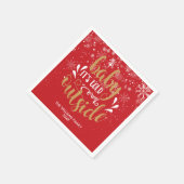 Persoonlijke Kerstmis Baby Het Is Koud Buiten Servet (Hoek)