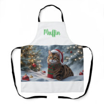 Persoonlijke Kerstmis Bengaalse Kat Santa Paws
