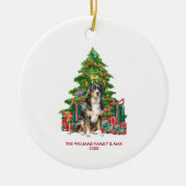 Persoonlijke Kerstmis Berner Sennenhond Keramisch Ornament (Voorkant)
